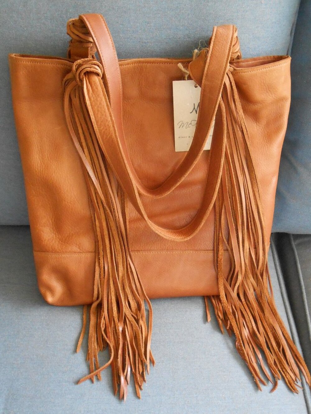 NWT Sundance McFadin Two Bar West Ways of the Heart Shae fringe leather tote bag